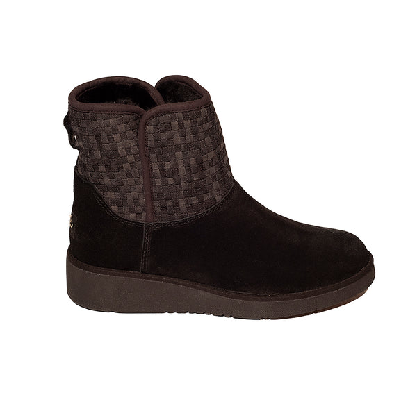 Classic Ultra Short Ugg with Sock and Wedge Sole Brown