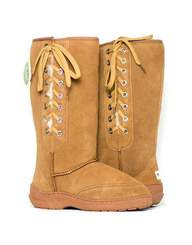 Millers Classic Tall 14" UGG with side laces and stitched sole Chestnut